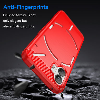 Nothing Phone 2 Carbon Fiber Brushed Texture TPU Protective Phone Case Shockproof Slim Cover