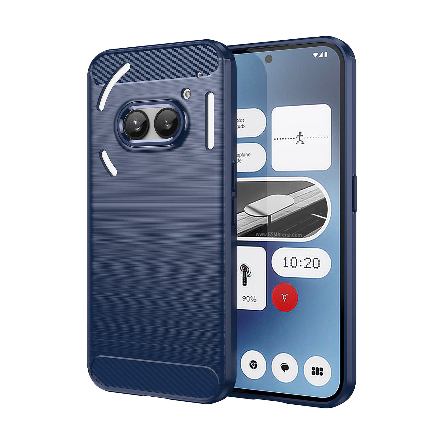 Nothing Phone 2a Carbon Fiber Brushed Texture TPU Protective Phone Case Shockproof Slim Cover