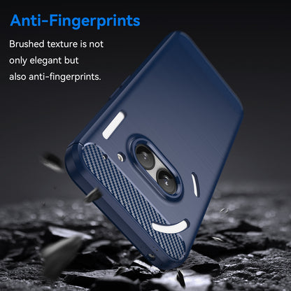 Nothing Phone 2a Carbon Fiber Brushed Texture TPU Protective Phone Case Shockproof Slim Cover