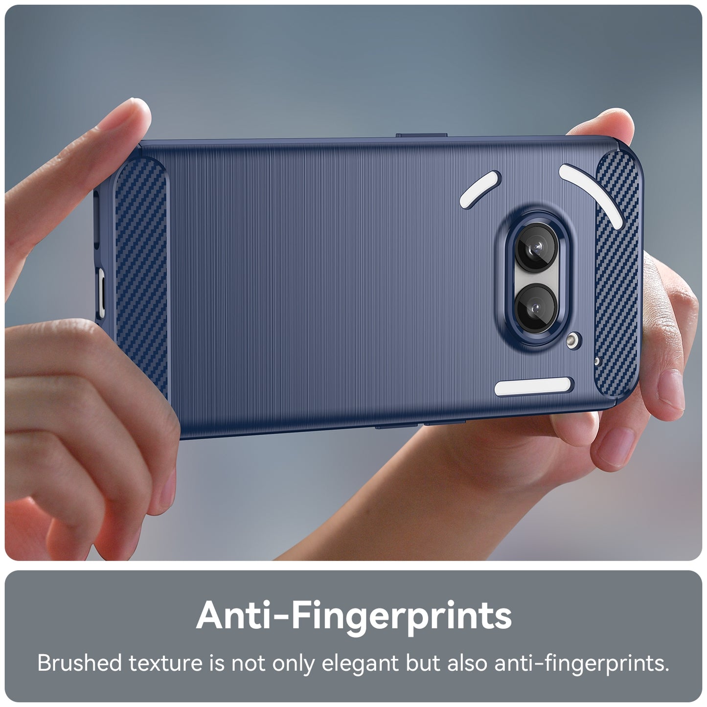 Nothing Phone 2a Carbon Fiber Brushed Texture TPU Protective Phone Case Shockproof Slim Cover