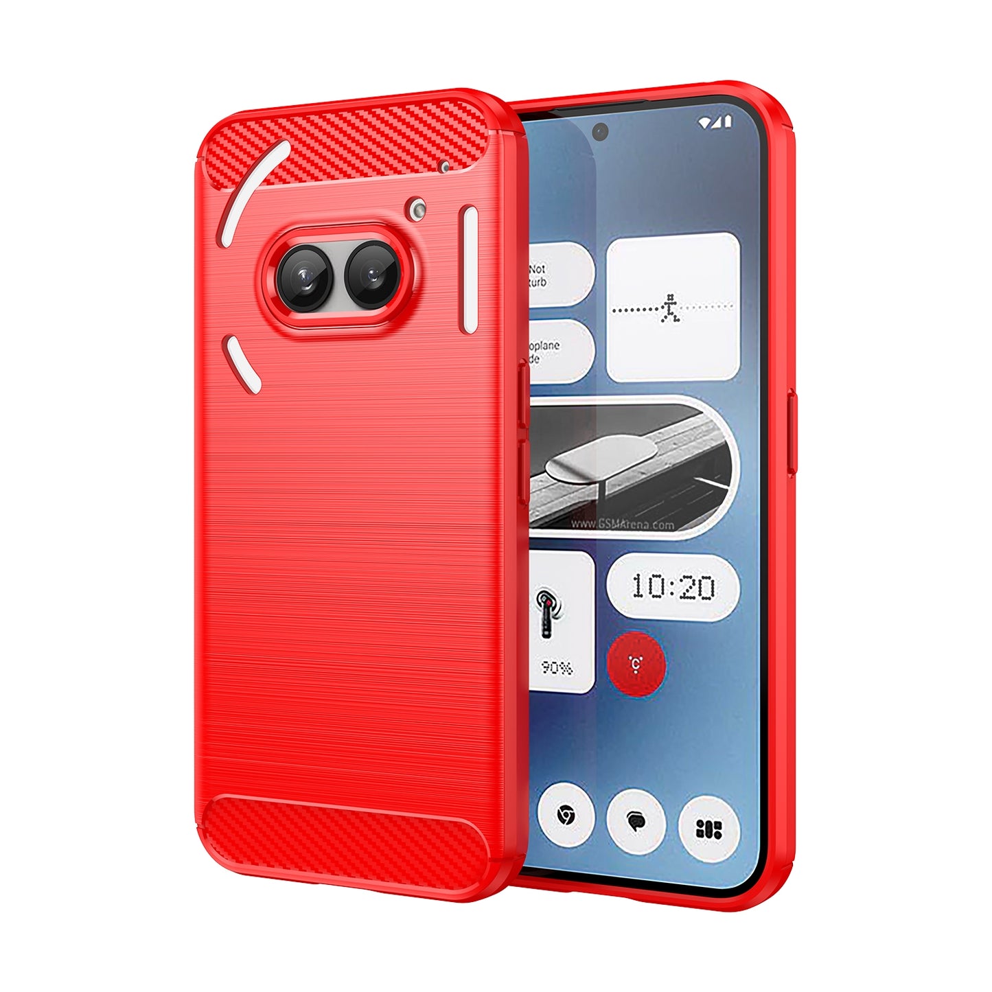 Nothing Phone 2a Carbon Fiber Brushed Texture TPU Protective Phone Case Shockproof Slim Cover