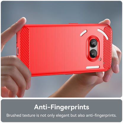 Nothing Phone 2a Carbon Fiber Brushed Texture TPU Protective Phone Case Shockproof Slim Cover
