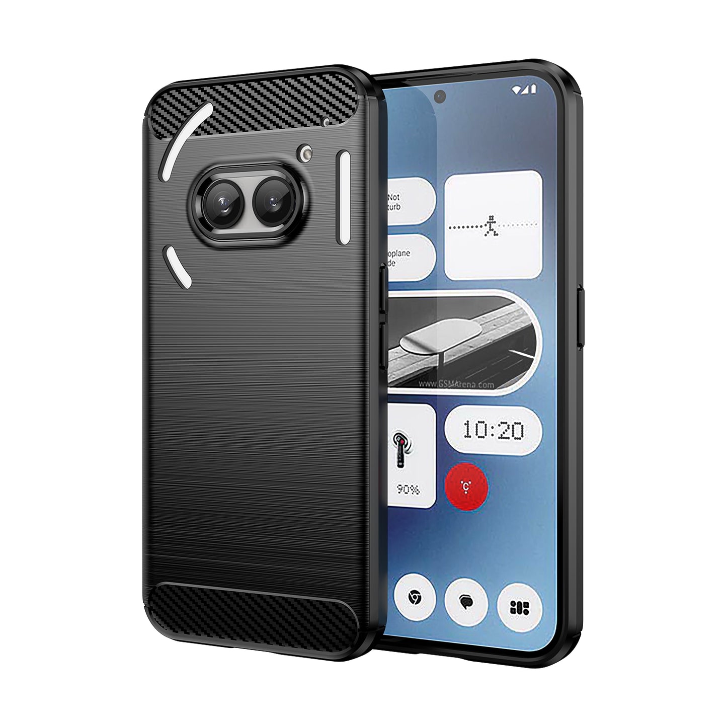 Nothing Phone 2a Carbon Fiber Brushed Texture TPU Protective Phone Case Shockproof Slim Cover