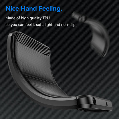 Nothing Phone 2a Carbon Fiber Brushed Texture TPU Protective Phone Case Shockproof Slim Cover
