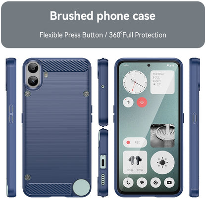 Nothing CMF Phone 1 Carbon Fiber Brushed Texture TPU Protective Phone Case Shockproof Slim Cover