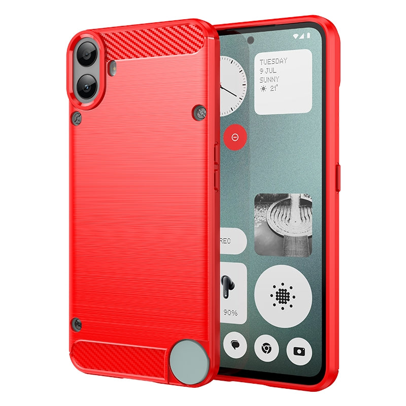 Nothing CMF Phone 1 Carbon Fiber Brushed Texture TPU Protective Phone Case Shockproof Slim Cover