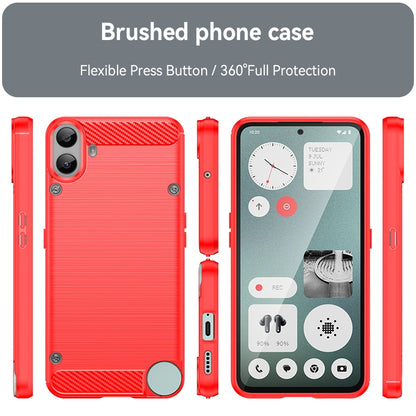 Nothing CMF Phone 1 Carbon Fiber Brushed Texture TPU Protective Phone Case Shockproof Slim Cover