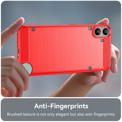 Nothing CMF Phone 1 Carbon Fiber Brushed Texture TPU Protective Phone Case Shockproof Slim Cover