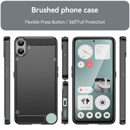 Nothing CMF Phone 1 Carbon Fiber Brushed Texture TPU Protective Phone Case Shockproof Slim Cover