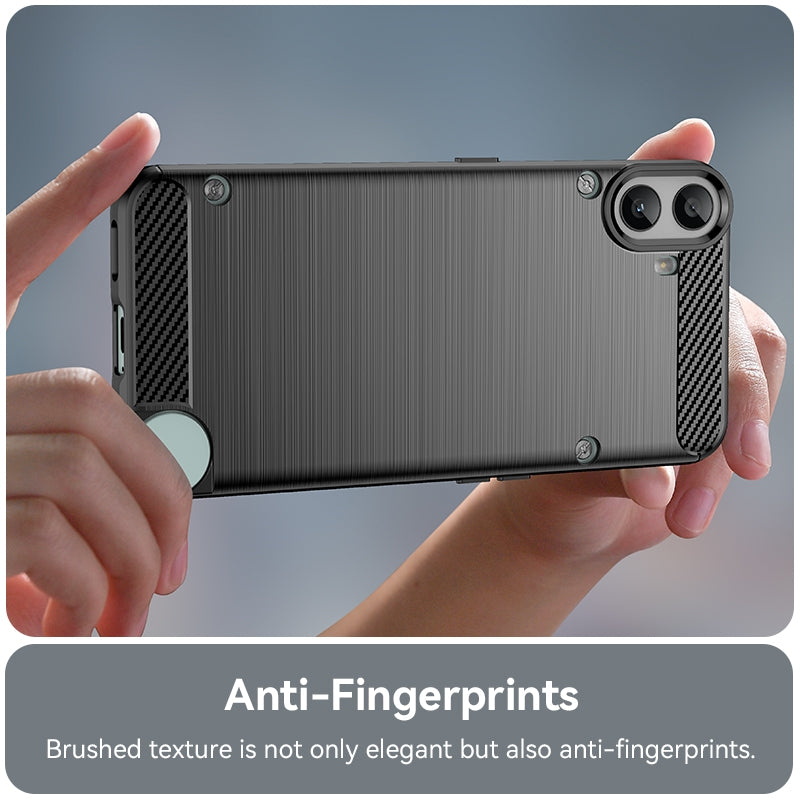 Nothing CMF Phone 1 Carbon Fiber Brushed Texture TPU Protective Phone Case Shockproof Slim Cover