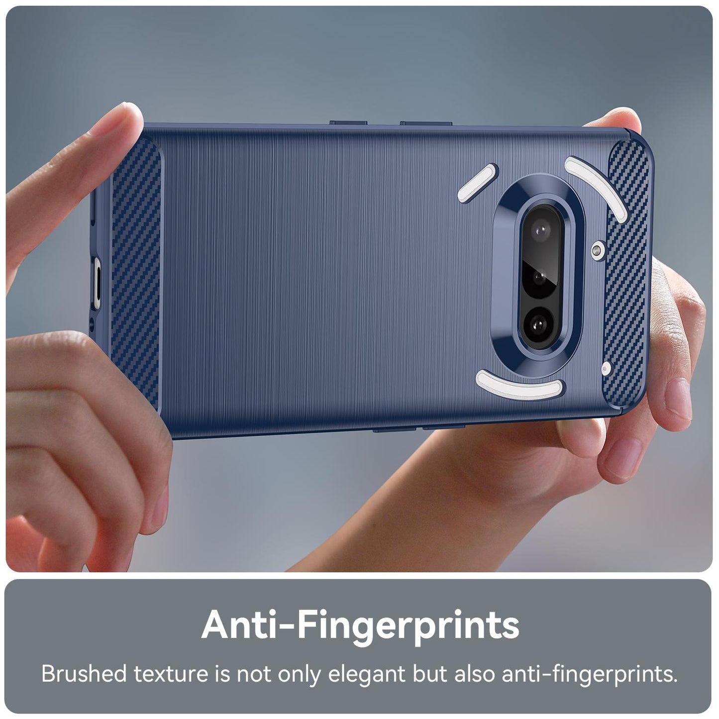 Nothing Phone 3a Carbon Fiber Brushed Texture TPU Protective Phone Case Shockproof Slim Cover