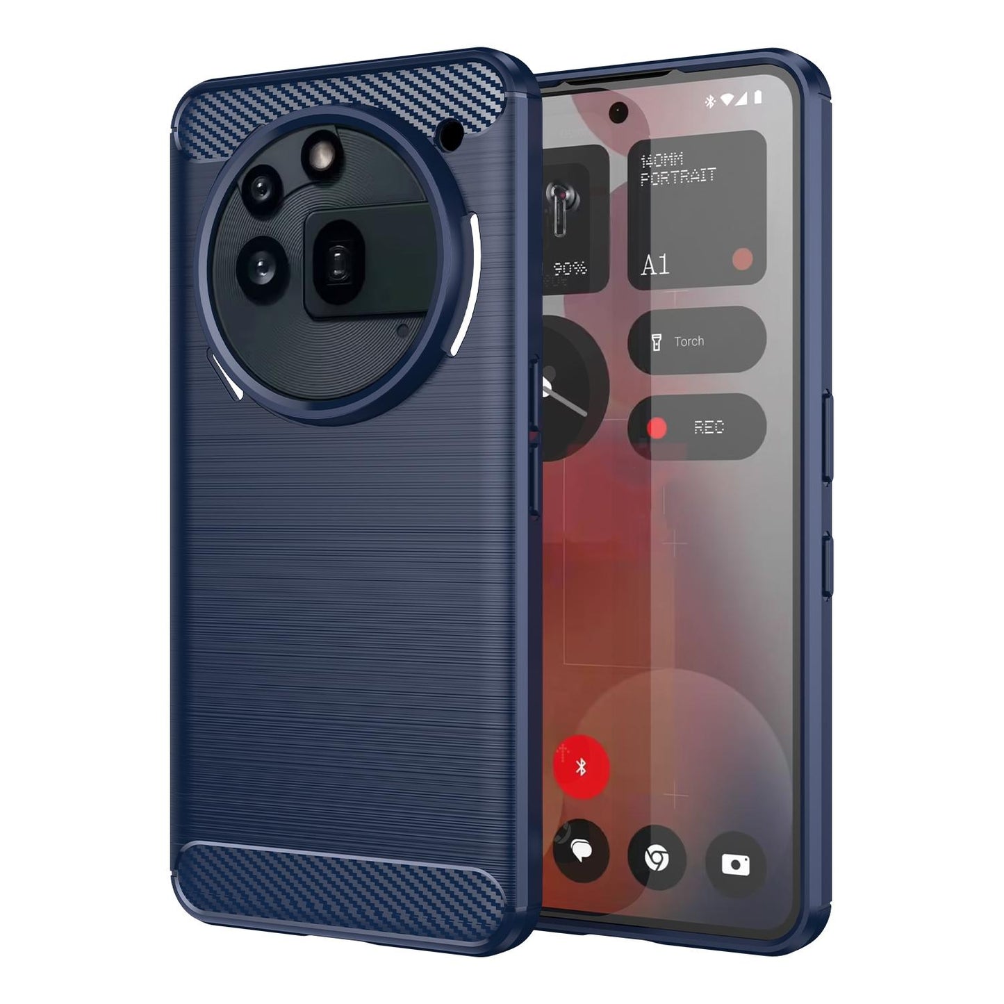 Nothing Phone 3a Pro Carbon Fiber Brushed Texture TPU Protective Phone Case Shockproof Slim Cover