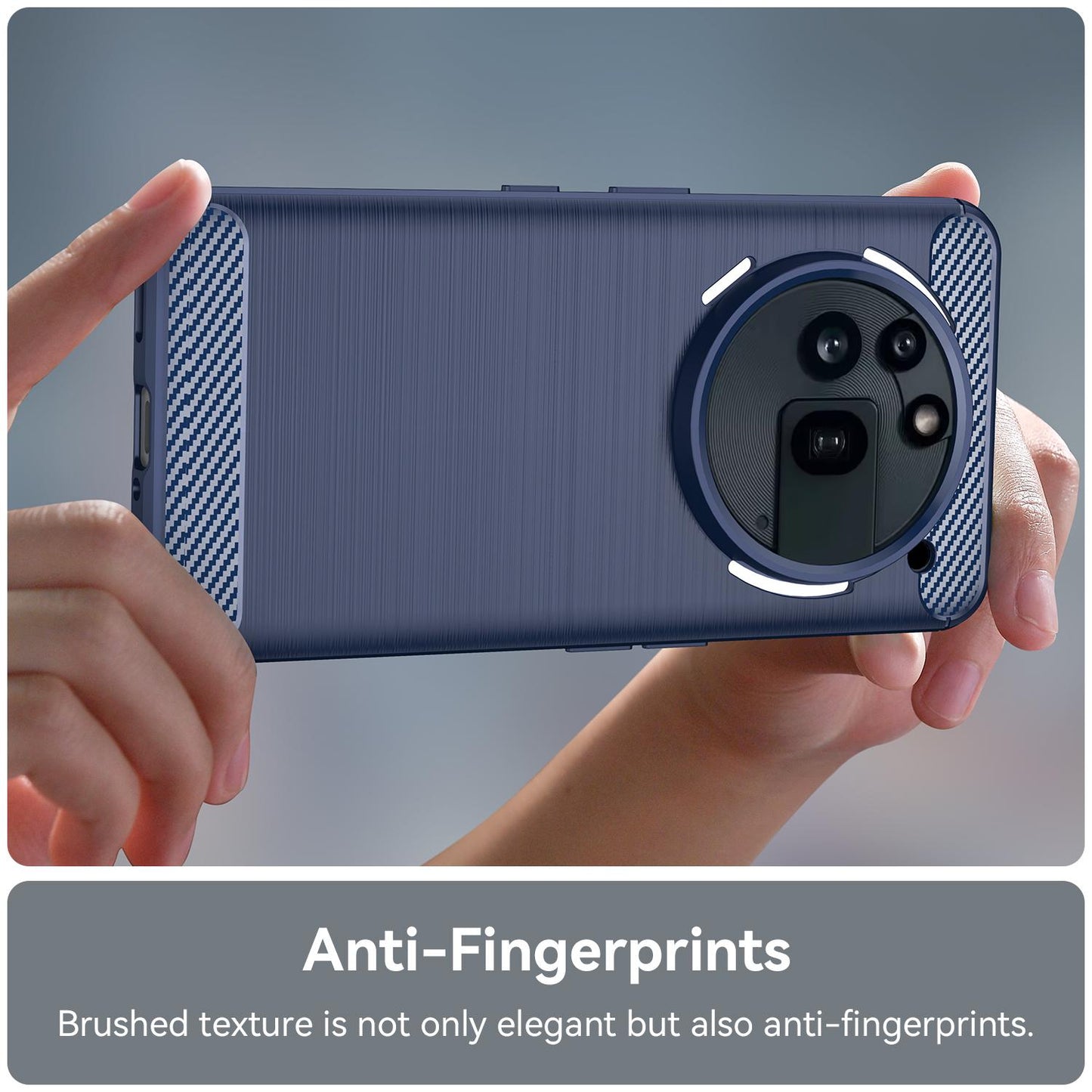 Nothing Phone 3a Pro Carbon Fiber Brushed Texture TPU Protective Phone Case Shockproof Slim Cover