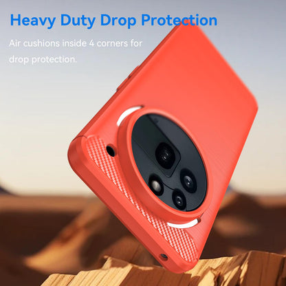 Nothing Phone 3a Pro Carbon Fiber Brushed Texture TPU Protective Phone Case Shockproof Slim Cover
