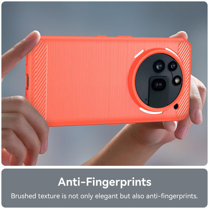 Nothing Phone 3a Pro Carbon Fiber Brushed Texture TPU Protective Phone Case Shockproof Slim Cover