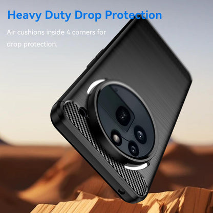 Nothing Phone 3a Pro Carbon Fiber Brushed Texture TPU Protective Phone Case Shockproof Slim Cover