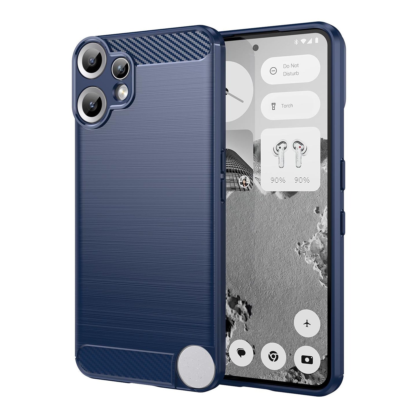 Nothing CMF Phone 2 Pro Carbon Fiber Brushed Texture TPU Protective Phone Case Shockproof Slim Cover