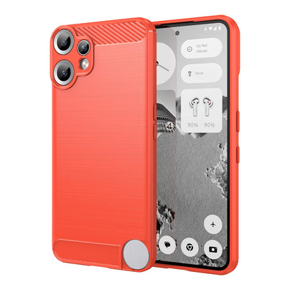 Nothing CMF Phone 2 Pro Carbon Fiber Brushed Texture TPU Protective Phone Case Shockproof Slim Cover