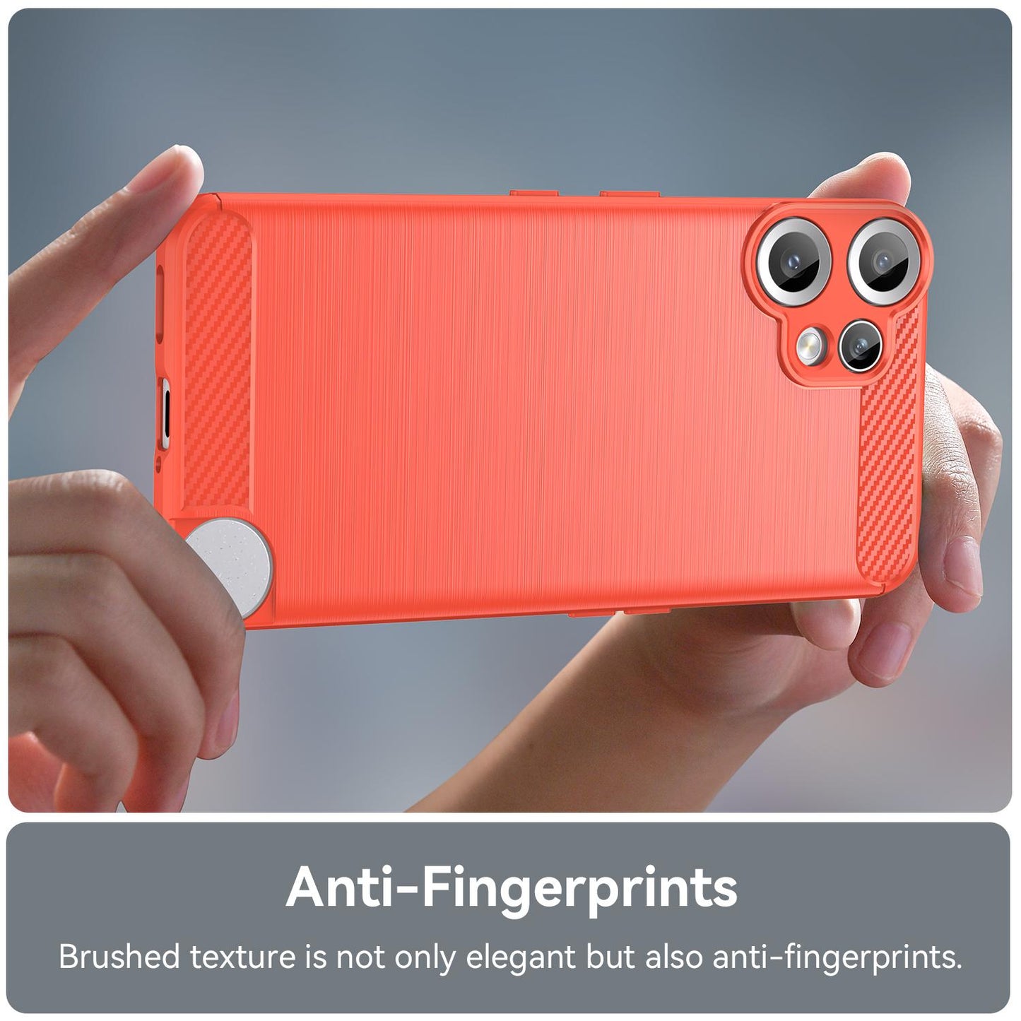 Nothing CMF Phone 2 Pro Carbon Fiber Brushed Texture TPU Protective Phone Case Shockproof Slim Cover