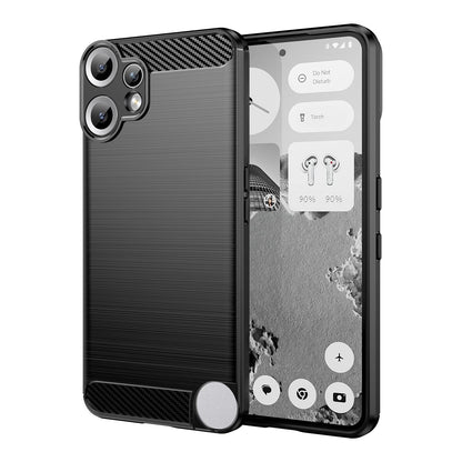 Nothing CMF Phone 2 Pro Carbon Fiber Brushed Texture TPU Protective Phone Case Shockproof Slim Cover