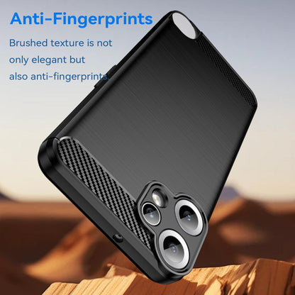 Nothing CMF Phone 2 Pro Carbon Fiber Brushed Texture TPU Protective Phone Case Shockproof Slim Cover