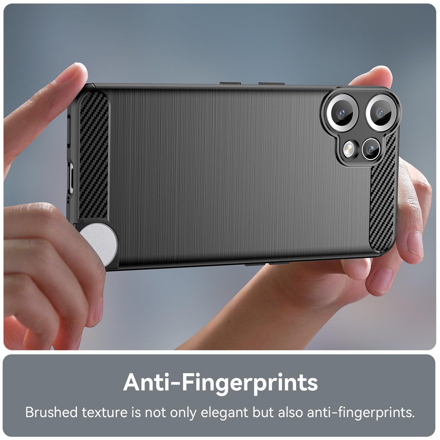 Nothing CMF Phone 2 Pro Carbon Fiber Brushed Texture TPU Protective Phone Case Shockproof Slim Cover