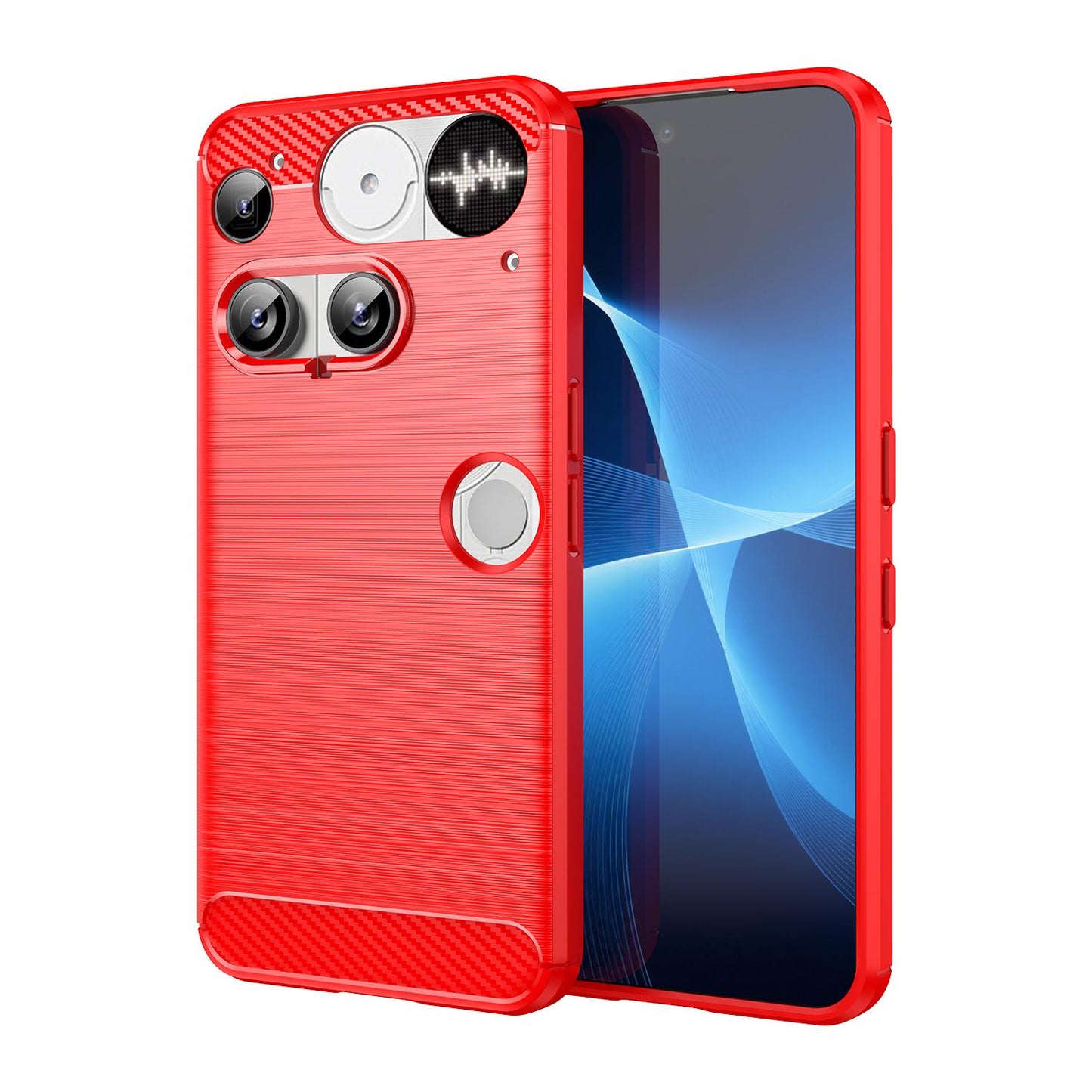 Nothing Phone 3 Carbon Fiber Brushed Texture TPU Protective Phone Case Shockproof Slim Cover