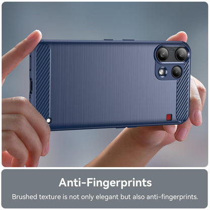 Nothing Phone 3a Lite Carbon Fiber Brushed Texture TPU Protective Phone Case Shockproof Slim Cover