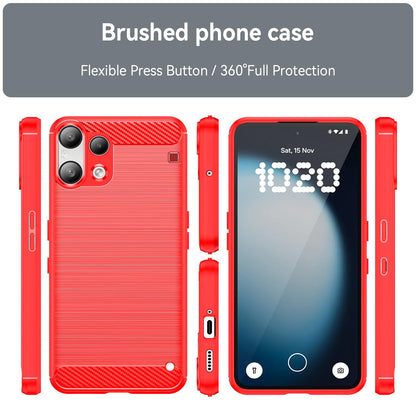 Nothing Phone 3a Lite Carbon Fiber Brushed Texture TPU Protective Phone Case Shockproof Slim Cover
