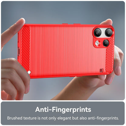 Nothing Phone 3a Lite Carbon Fiber Brushed Texture TPU Protective Phone Case Shockproof Slim Cover