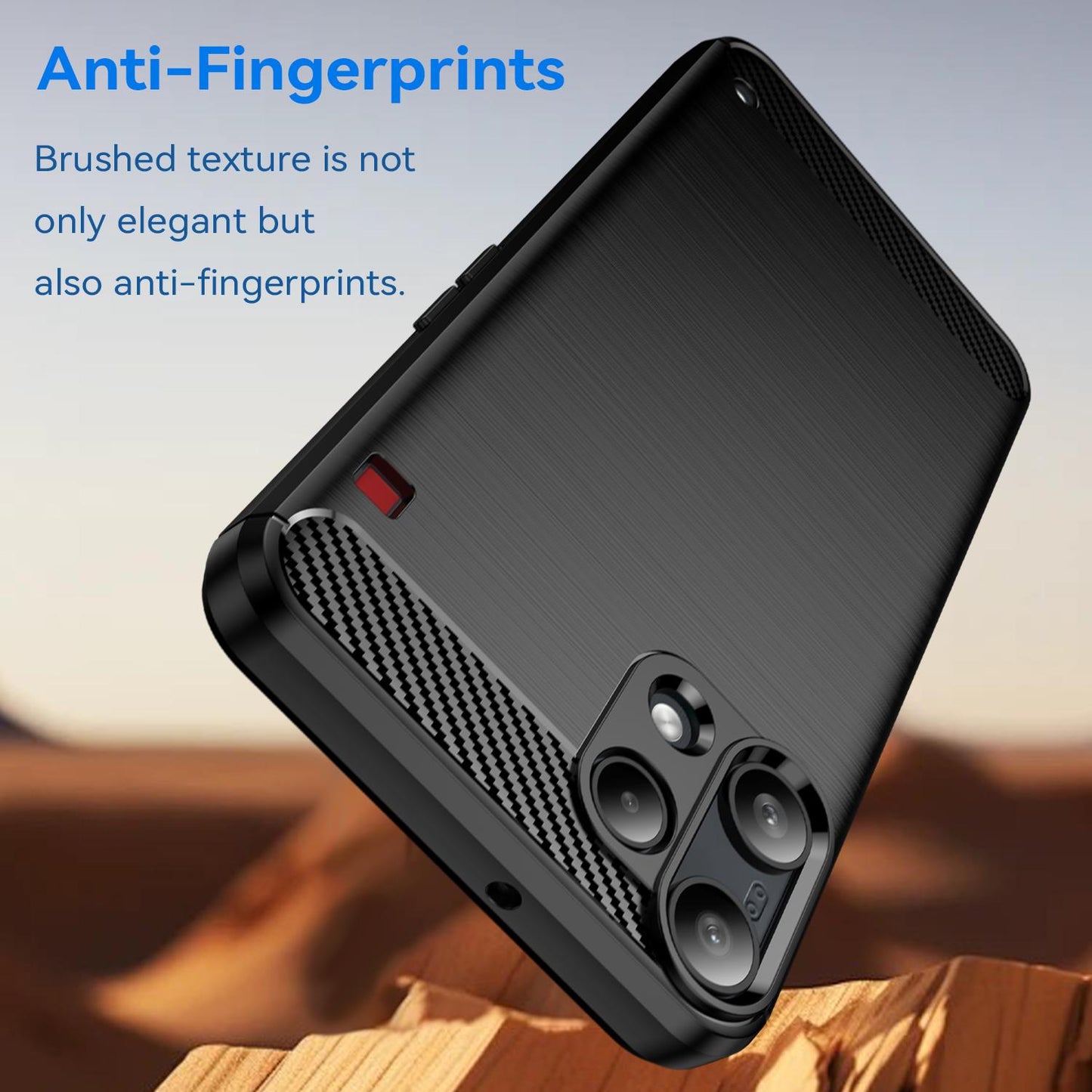 Nothing Phone 3a Lite Carbon Fiber Brushed Texture TPU Protective Phone Case Shockproof Slim Cover