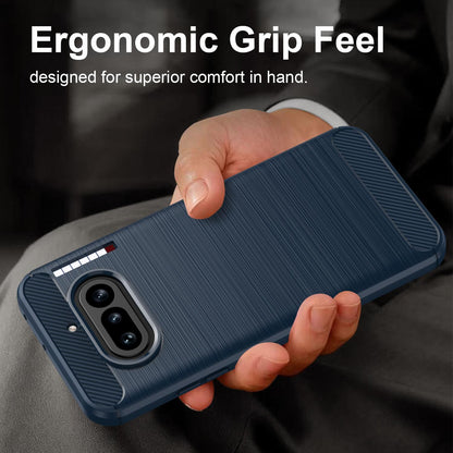 Nothing Phone 4a Carbon Fiber Brushed Texture TPU Protective Phone Case Shockproof Slim Cover