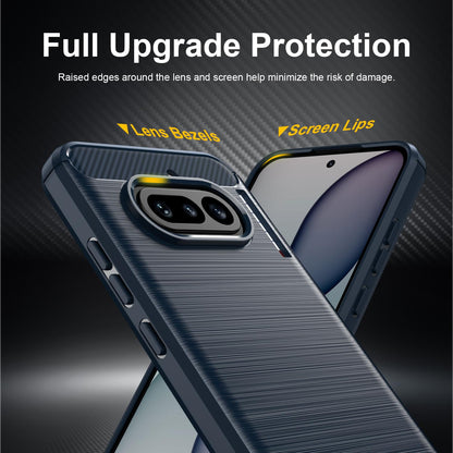Nothing Phone 4a Carbon Fiber Brushed Texture TPU Protective Phone Case Shockproof Slim Cover