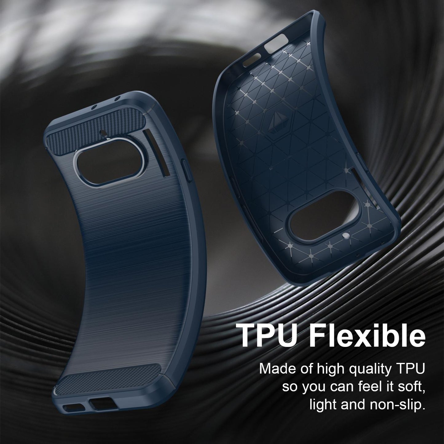 Nothing Phone 4a Carbon Fiber Brushed Texture TPU Protective Phone Case Shockproof Slim Cover