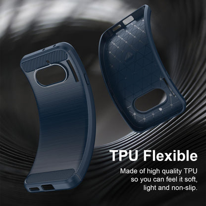 Nothing Phone 4a Carbon Fiber Brushed Texture TPU Protective Phone Case Shockproof Slim Cover
