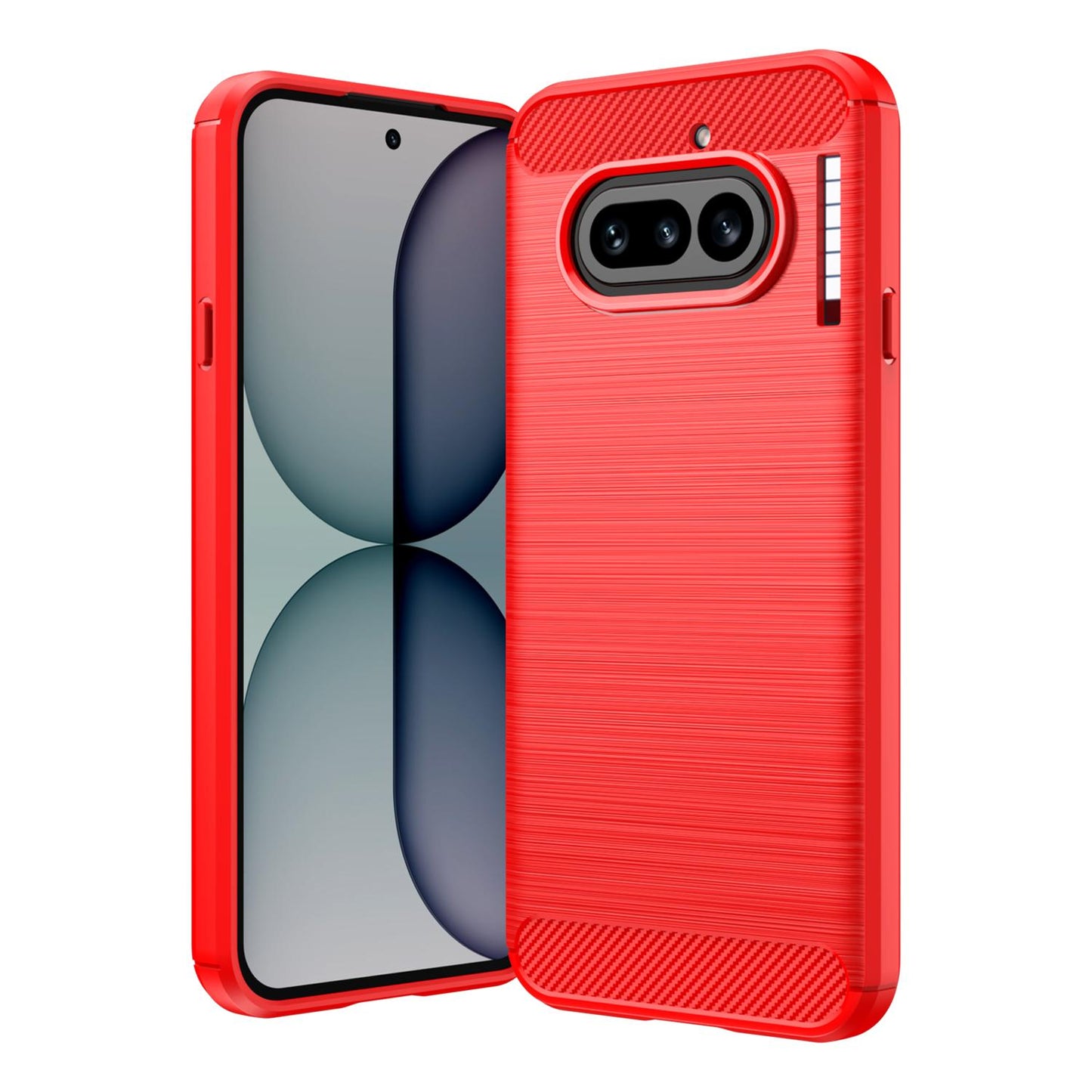 Nothing Phone 4a Carbon Fiber Brushed Texture TPU Protective Phone Case Shockproof Slim Cover
