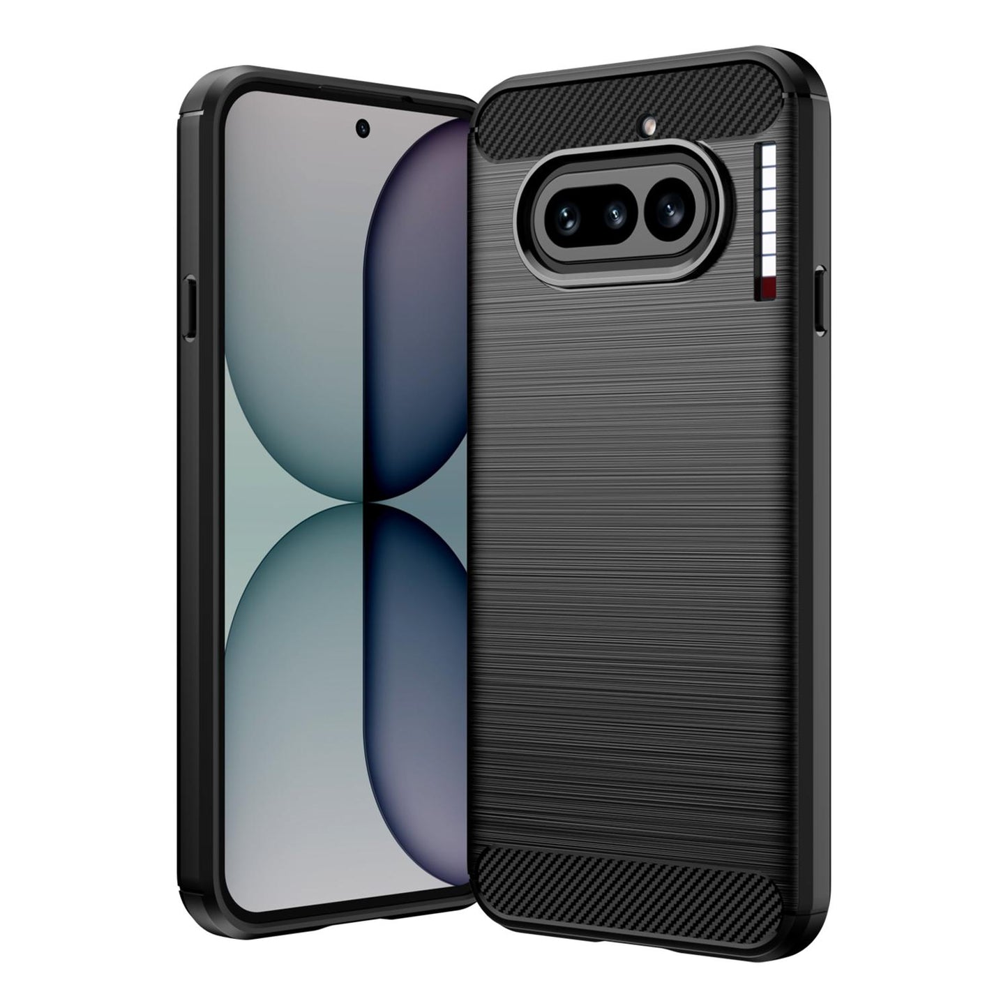 Nothing Phone 4a Carbon Fiber Brushed Texture TPU Protective Phone Case Shockproof Slim Cover