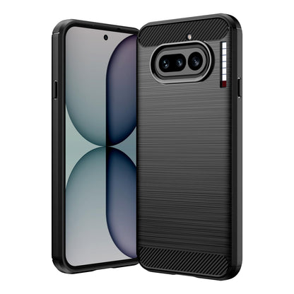 Nothing Phone 4a Carbon Fiber Brushed Texture TPU Protective Phone Case Shockproof Slim Cover