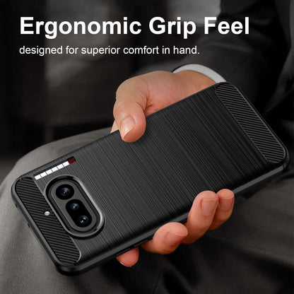 Nothing Phone 4a Carbon Fiber Brushed Texture TPU Protective Phone Case Shockproof Slim Cover