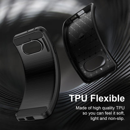 Nothing Phone 4a Carbon Fiber Brushed Texture TPU Protective Phone Case Shockproof Slim Cover
