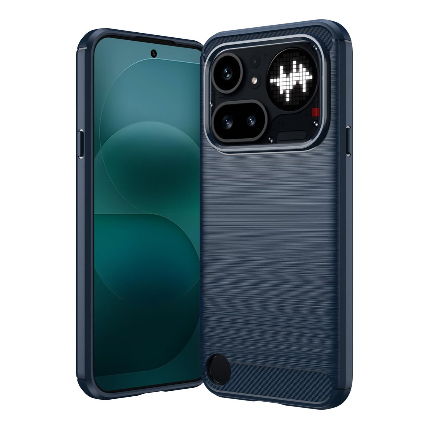 Nothing Phone 4a Pro Carbon Fiber Brushed Texture TPU Protective Phone Case Shockproof Slim Cover