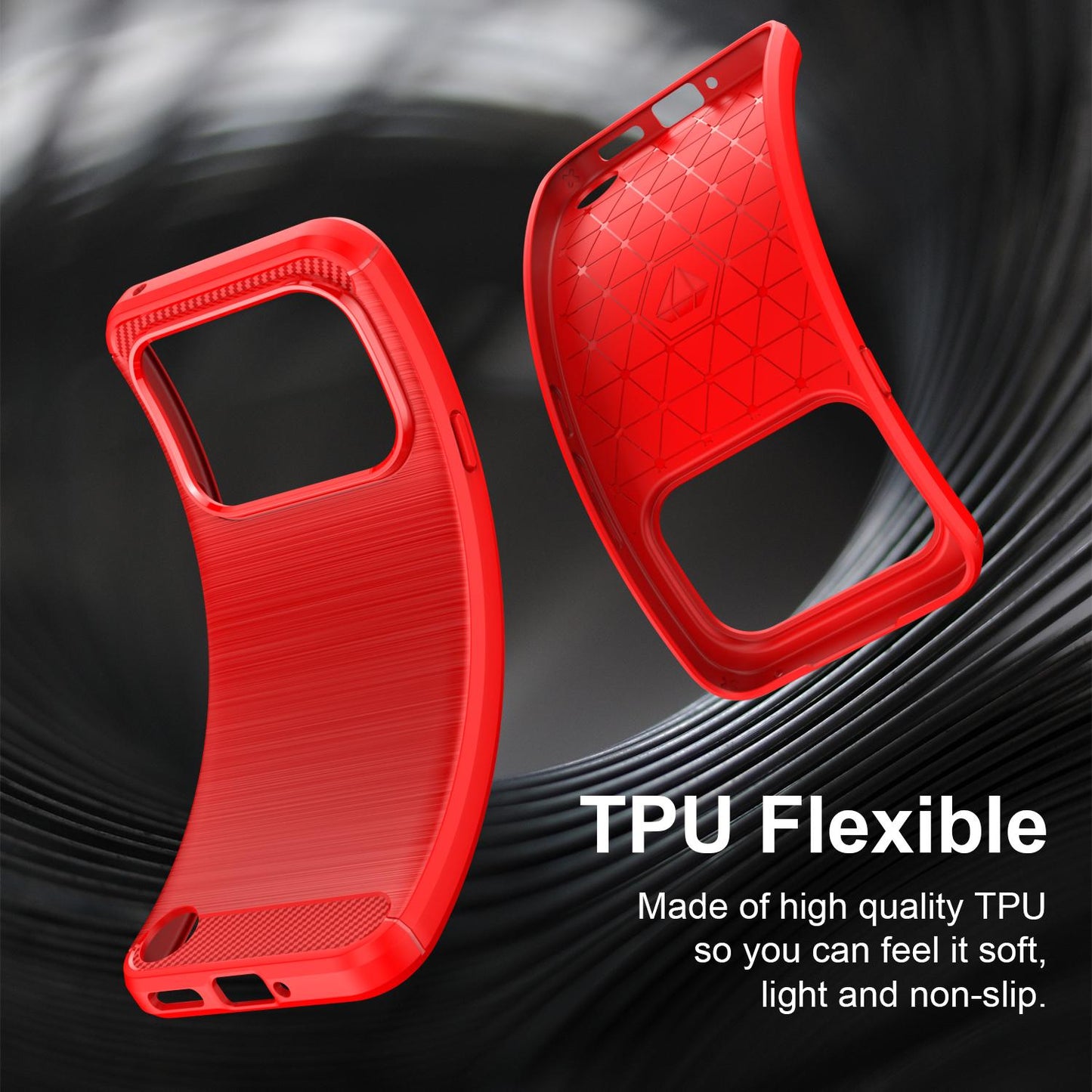Nothing Phone 4a Pro Carbon Fiber Brushed Texture TPU Protective Phone Case Shockproof Slim Cover