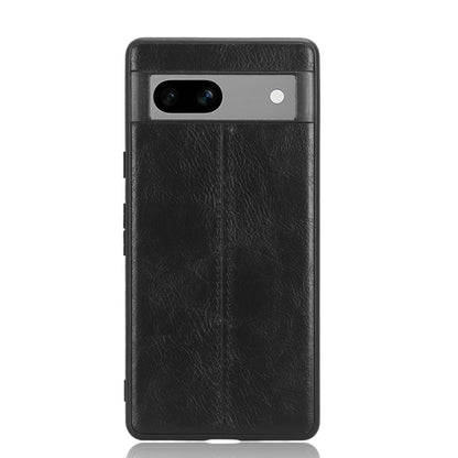 Google Pixel 7a Cow Pattern Sewing Back Cover Phone Case - Premium PU Leather Texture PC + TPU Shockproof Protective Case, Scratch Resistant Slim Lightweight Anti-Fingerprint Full Coverage Mobile Cover
