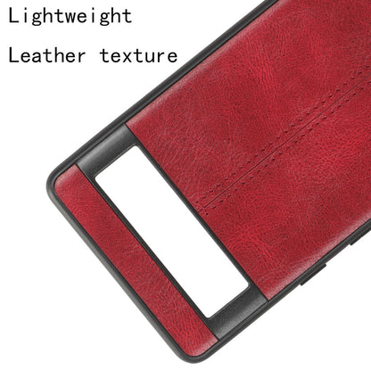 Google Pixel 7a Cow Pattern Sewing Back Cover Phone Case - Premium PU Leather Texture PC + TPU Shockproof Protective Case, Scratch Resistant Slim Lightweight Anti-Fingerprint Full Coverage Mobile Cover