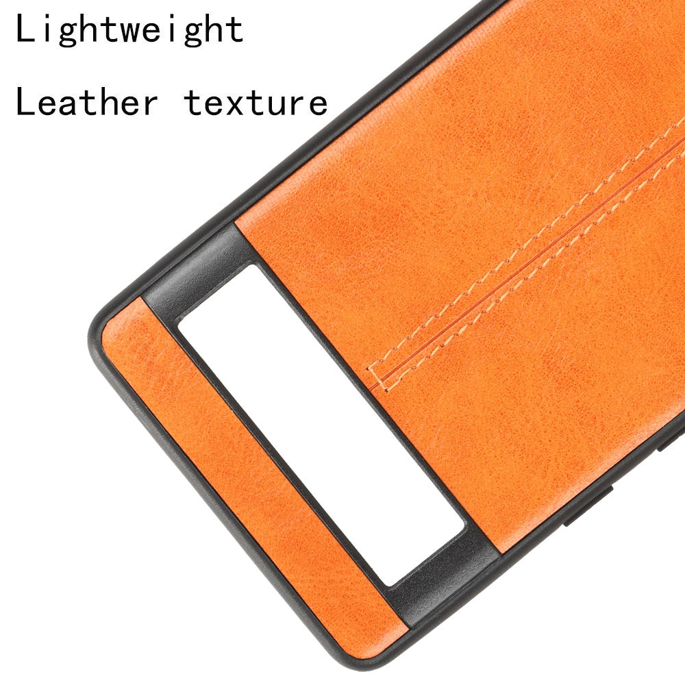 Google Pixel 7a Cow Pattern Sewing Back Cover Phone Case - Premium PU Leather Texture PC + TPU Shockproof Protective Case, Scratch Resistant Slim Lightweight Anti-Fingerprint Full Coverage Mobile Cover