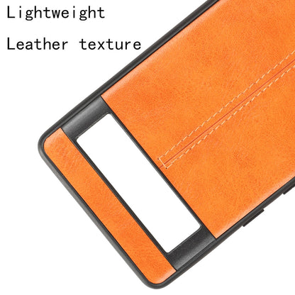Google Pixel 7a Cow Pattern Sewing Back Cover Phone Case - Premium PU Leather Texture PC + TPU Shockproof Protective Case, Scratch Resistant Slim Lightweight Anti-Fingerprint Full Coverage Mobile Cover