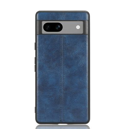 Google Pixel 7a Cow Pattern Sewing Back Cover Phone Case - Premium PU Leather Texture PC + TPU Shockproof Protective Case, Scratch Resistant Slim Lightweight Anti-Fingerprint Full Coverage Mobile Cover