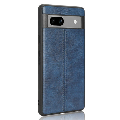 Google Pixel 7a Cow Pattern Sewing Back Cover Phone Case - Premium PU Leather Texture PC + TPU Shockproof Protective Case, Scratch Resistant Slim Lightweight Anti-Fingerprint Full Coverage Mobile Cover