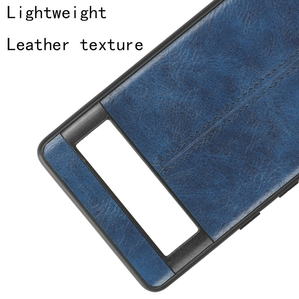 Google Pixel 7a Cow Pattern Sewing Back Cover Phone Case - Premium PU Leather Texture PC + TPU Shockproof Protective Case, Scratch Resistant Slim Lightweight Anti-Fingerprint Full Coverage Mobile Cover