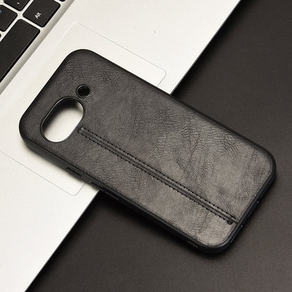 Google Pixel 9a Cow Pattern Sewing Back Cover Phone Case - Premium PU Leather Texture PC + TPU Shockproof Protective Case, Scratch Resistant Slim Lightweight Anti-Fingerprint Full Coverage Mobile Cover